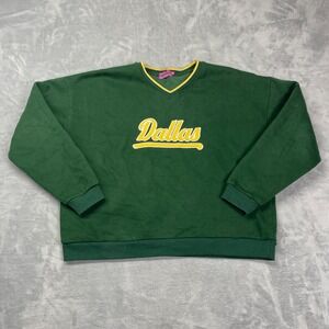Edikted Dallas Sweatshirt Mens M Green Fleece Lined Embroidered Logo Pullover
